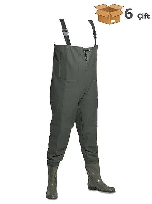 PALALI-116 S5 - PVC Steel Toe and Steel Sole Chest Boots