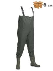 PALALI-116 S5 - PVC Steel Toe and Steel Sole Chest Boots