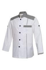 Chef Jacket with Foldable Sleeve Detail and Accessories