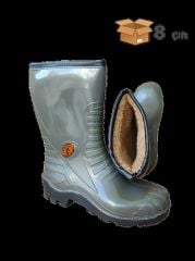 PALALI-117K - PVC Steel Toe and Steel Sole Cold Weather Safety Boots (S5)