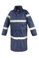 Poyraz Langer Regenmantel Marineblau